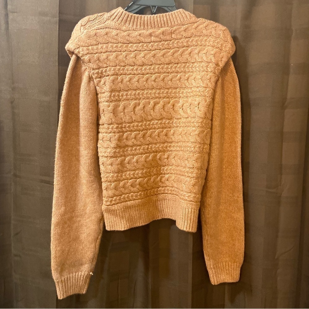 NWT‎ Blank NYC Orange Cable Crew Neck Sweater reg. $225 - Picture 4 of 6
